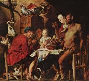 JORDAENS, Jacob Satyr and the Peasant USA oil painting artist